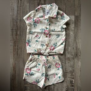 Carters two piece floral outfit